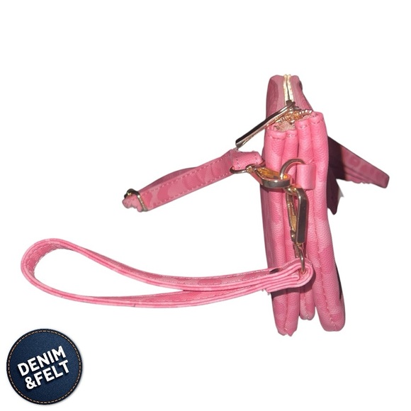 The City of the Jungle Crossbody & Wristlet Duo Purse GG Upcycled Bubblegum |NEW - Picture 5 of 11